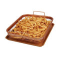 Manufacturer direct sell Non-Stick Oven Basket Tray Copper Air Fryer Copper Crisper Baking Tray